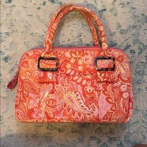Vera Bradley top handle bag-tortoise shell buckles